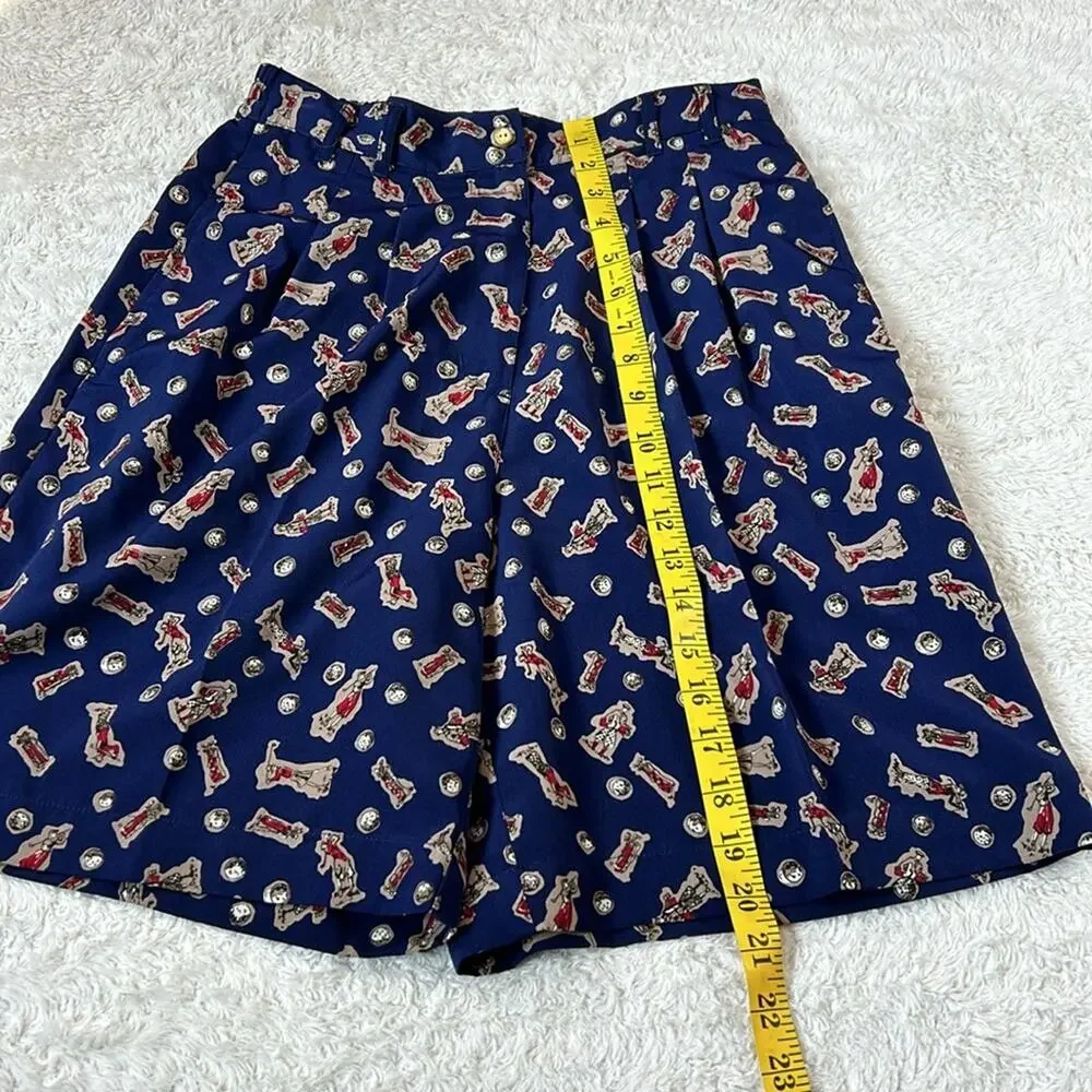 Line Up For Sport high waist‎ golf print shorts, size 6 small